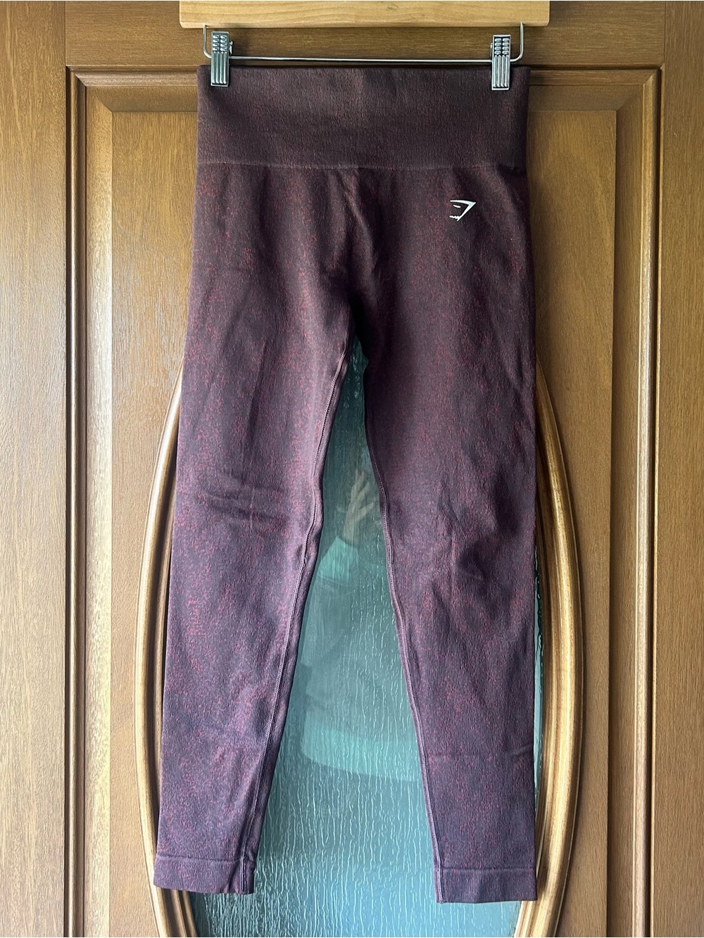Gymshark womens Maroon High-Waist Leggings small